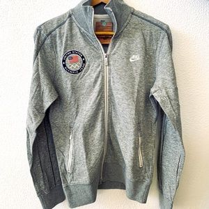 NIKE U.S. Olympic Trials Track Jacket, Small, Heather Gray, NEW